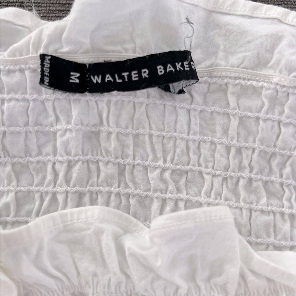 Walter Baker Off Shoulder White Blouse Sz M - Picture 8 of 10